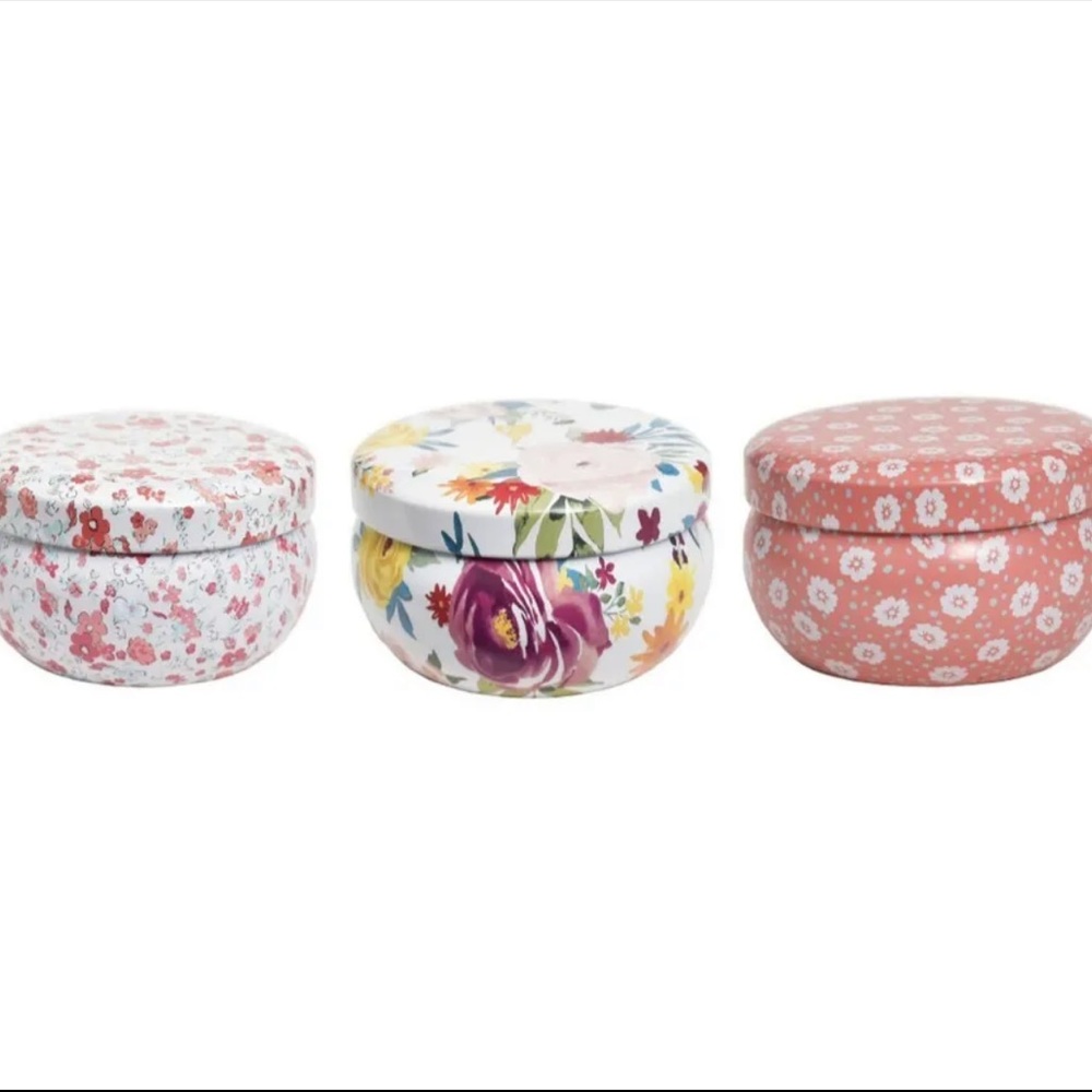 The Pioneer Woman | Harvest Rose Retro/Vintage 3pc Tin Candle Gift Set | 4.95oz